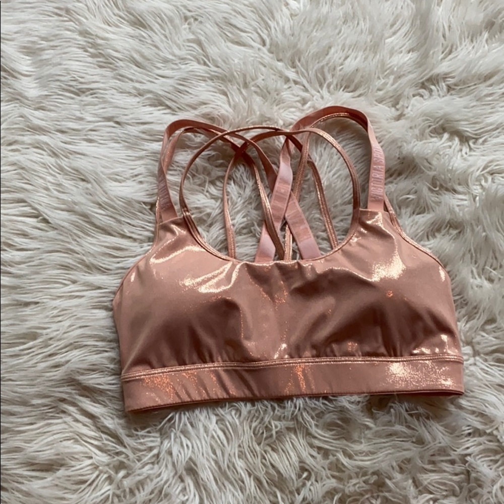 VS NWOT Pink Glittery Sports Bra